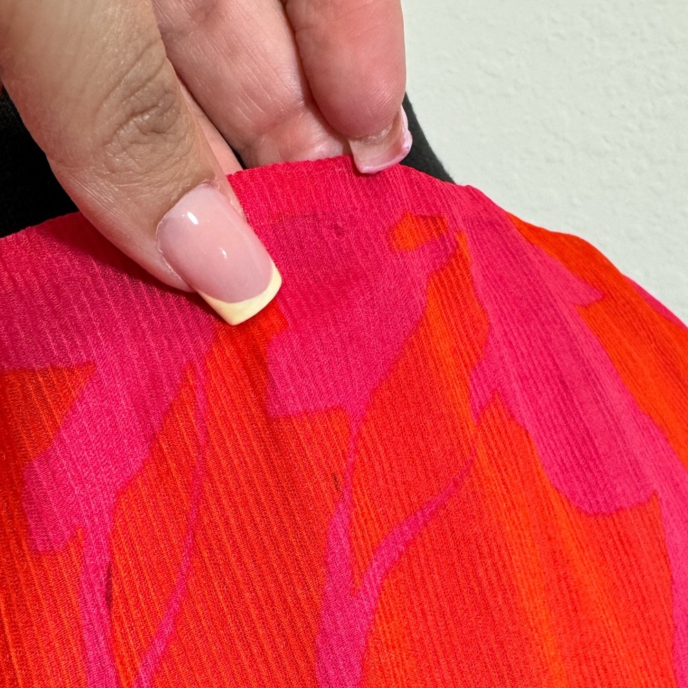 Red Pleated Tie Front Maxi Sundress - Picture 7 of 13